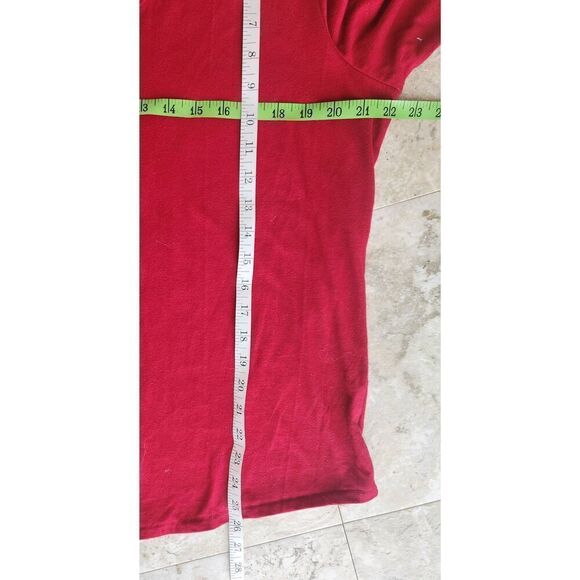 T80 Sonoma Good For Life red long sleeve everyday tee with silver sparkles - Picture 5 of 8